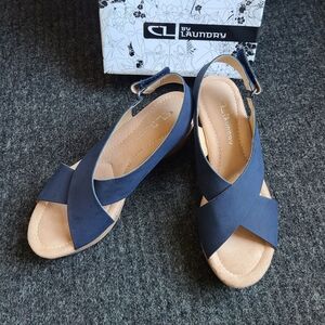 CL by Laundry Women's Blue Sandals